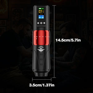 ストローク調整可能 デュアルバッテリー ワイヤレス タトゥー電源 急速充電 初心者向け 電動ガン 卸売 - Product Image 2