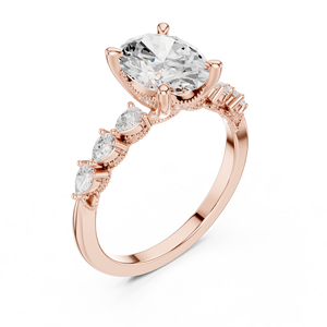 Fine Jewelry Lab Grown Oval Cut <b>Diamond</b> <b>Ring</b> for Women in 10Kt 14Kt 18Kt 22Kt IGI Certified Elegant Everyday & Special Occasion - Product Image 2