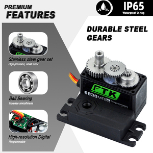 PTK 6830 MG 30kg高圧トルク180メタルRCカーHohua Leihu TRX4ステアリングギア - Product Image 4