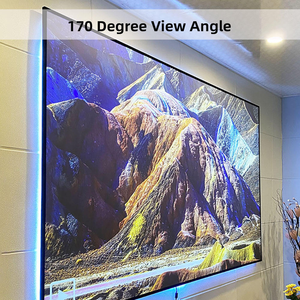 Écran de projection PET anti-lumière Fresnel souple 80-130 pouces 16:9, écran mural à cadre fixe, gain 1.2, 4K 8K Full 3D pour la maison - Product Image 6