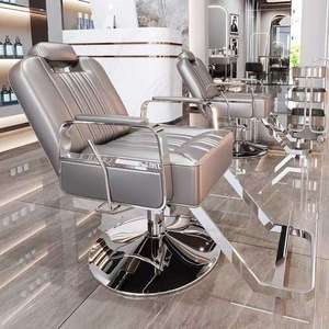 Fauteuil de Barbier Inclinable en Cuir de Haute Qualité, Équipement de Salon pour Hôtels et Salons de Coiffure, Vente en Gros - Product Image 6