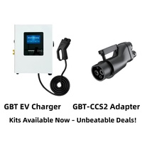 Nouvelle station de recharge pour véhicules électriques WallBox ultra-mince 20 kW DC, norme nationale, adaptateur GBT+CCS2, câble de 5 m, entrée 200-220 V