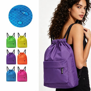 New Design Customize Fashion Casual String Knapsack Sports Gym <b>Drawstring</b> Bag <b>Drawstring</b> <b>Backpack</b> Sport Waterproof - Product Image 1