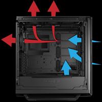 Matte Black Desktop PC Case High Airflow Micro ATX Computer Chassis with Front Type-C USB 3.0 Ports for Office Home Business