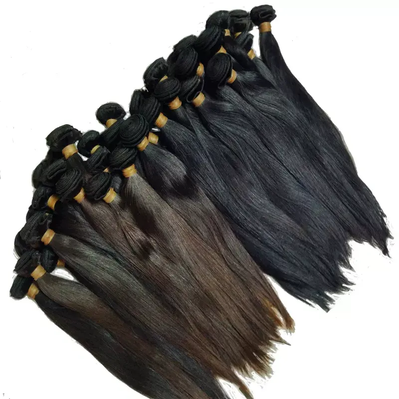 Letsfly cheap copper brown hair color virgin hair meches bresilienne cheveux humaines vague 10pcs 100g 100% human hair weaving