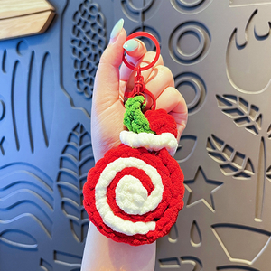 Llavero de peluche suave con forma de rollo suizo, peluches de comida, macaron, postre, pan, pastel, colgantes para bolso de mujer - Product Image 3