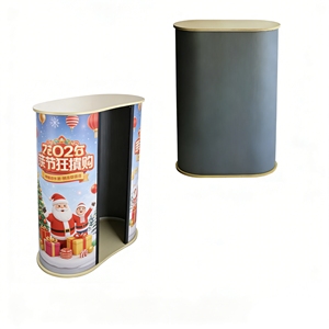 Espositore Ovale Dritto Altezza 90cm per Messaggi del Brand a Livello degli Occhi dei Visitatori nelle Fiere Affollate - Product Image 1