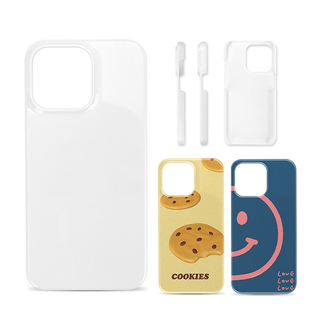 Heat Press Custom 3D Sublimation Blanks Glossy Hard PC Mobile Phone Case Bulk for iPhone 15 Pro 15 Pro Max 16 Plus 17 14 13 12