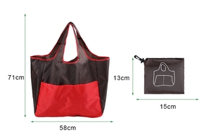 Sac à provisions pliable portable écologique Sacs à provisions de magasin Grand sac fourre-tout en tissu Oxford - Product Image 4