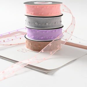 Ruban à nœuds DIY pour la Saint-Valentin, la fête des mères, les anniversaires, les mariages, en coton à pois durable et magnifique, pour emballer les gâteaux et les cadeaux - Product Image 6