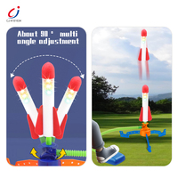 Jouet fusée Chengji pour enfants de 5 ans, fusée volante à propulseur manuel pour l'extérieur, interaction parent-enfant, jouet fusée à glisse ascendante