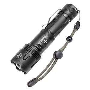 5 P70 Lanterna LED Recarregável Zoomable Modos 18650 26650 Camping Caminhadas Tocha Lanterna Portátil com Clipe