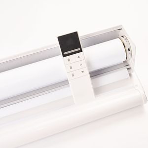 Nessuna vite esposta aggiornamento più recente telecomando doppio oscuramento grigio Zebra tende tapparelle elettriche per finestra - Product Image 6