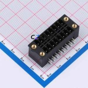 DB2ERHBM-3.5-2*8P-BK Plug-in Terminal Block Bent Lead Through Hole,P=3.5mm Board-to-Board / Socket - Closed Screw Fixing 2x8P - Product Image 1