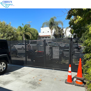 Tùy chỉnh an ninh hiện đại điện đường lái xe cửa cơ giới nhôm đường lái xe cửa trượt thiết kế đường lái xe cửa - Product Image 3