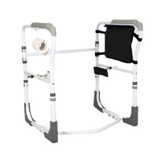 Barres d'appui pliantes pour siège de toilette LQX-050032 avec pince, capacité 250 kg, antidérapantes, pour personnes âgées, équipement de sécurité pour salle de bain - Product Image 4