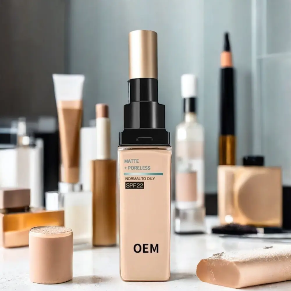 OEM Customized Cross-Border Foreign Trade Liquid Foundation Factory Added Skin Color Concealer Dress Is Not Easy Remove Makeup