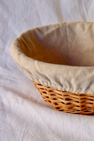 Panier à pain rond Willow servant des paniers ovales tissés panier d'épreuvage au levain en osier avec doublure amovible