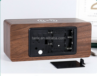 Hotselling Home Decor Draagbare ABS Digitale LED Bureau Wekkers Draadloze Telefoonoplader Moderne LUMINOVA Stille Eco-vriendelijke