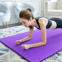 Tapete de Yoga NBR de 10 mm, Extra Grueso, Súper Suave, Duradero, Elástico, Antideslizante, para Ejercicio y Fitness