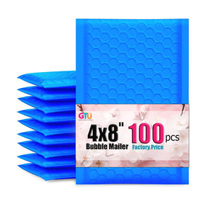 Sobres de Burbuja de Polietileno al por Mayor, Azul Claro Mate, Impermeables, 4x8 Pulgadas, Paquete de 800 Unidades, Bolsas de Embalaje con Burbujas de Acolchado - Product Image 1