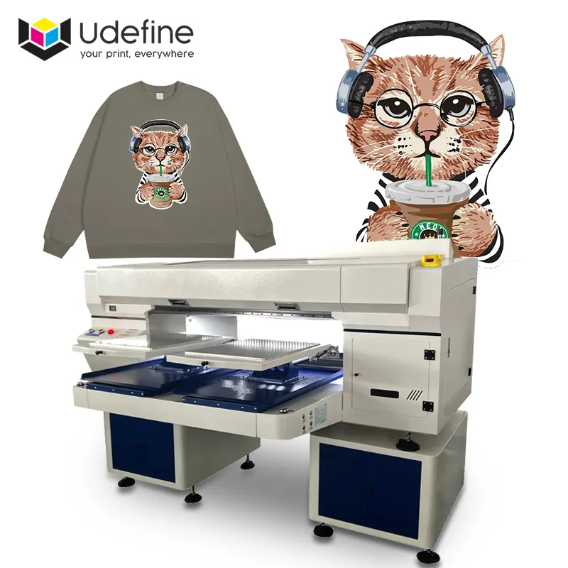 Udefine Fabricante Personalizado A2 A4 Usado Impressora DTG para Venda T-shirt Printing Machine