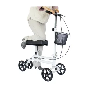 Lightweight Manual Knee Walker Portable Handicap Scooter for Disabled and Elderly Mobility Outdoor Standing Walking Aids