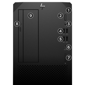 Station de travail Z2 Tower G9 Intel Core i9-14900K i7 i5 128 Go de RAM DDR5 Carte graphique dédiée Ordinateur de bureau professionnel pour la modélisation 3D et le rendu - Product Image 2