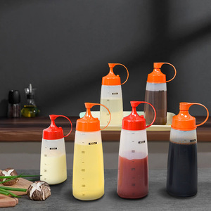 Food Grade Squeeze <b>Bottles</b> Plastic 500Ml With Measurement Kitchen Oil Vinegar <b>Dispenser</b> - Product Image 1