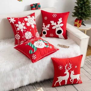 Père noël housse de coussin décoratif arbre de noël renne taie d'oreiller cadeau de noël broderie taie d'oreiller VP-YL1131 - Product Image 2