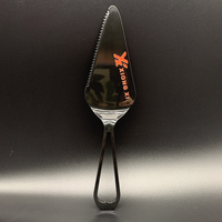 Couteau à gâteau en plastique jetable de qualité alimentaire, robuste et durable, logo personnalisable, faible MOQ, résistant aux rayures, inaltérable