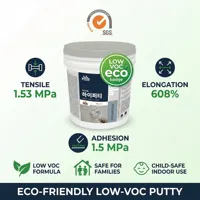 Enduit mural écologique à faible odeur, faible teneur en COV, sûr, haute viscosité, non toxique, base de remplissage douce HyperTi POUR 20kg, application au pinceau, usage intérieur