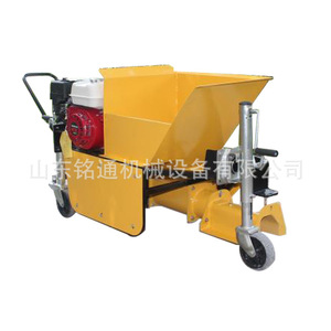 Machine à former des bordures en béton à poussée manuelle, design compact jaune, application routière - Product Image 5