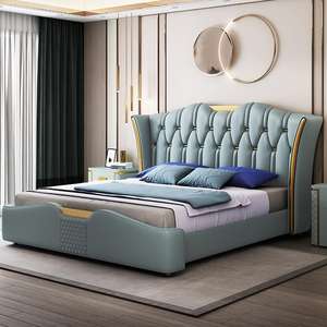 Ensemble de Mobilier de <span class=keywords><strong>Chambre</strong></span> à <span class=keywords><strong>Coucher</strong></span> Moderne en Bois, 5 Pièces, Grande Taille Double Lit King Size, Haute Qualité, Vente en Gros - Product Image 3