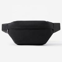 Sac banane unisexe en nylon imperméable avec fermeture éclair, personnalisable avec logo, pour hommes et femmes