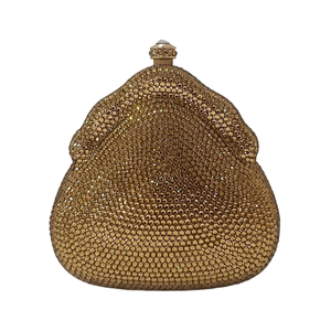 Women Shimmering Rhinestones <b>Clutch</b> Purse Vintage Round Crystals Evening Bag Shoulder Bag for <b>Wedding</b> Gala Travel - Product Image 5