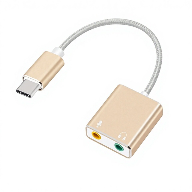 External Type-C Aluminum Alloy Sound Card Drive-free Mobile Phone Desktop Notebook Tablet Universal Plug and Play 71 Channels