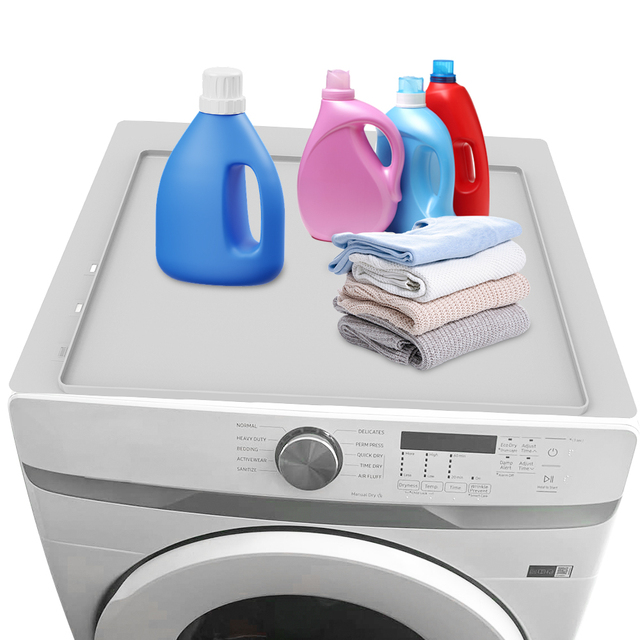 Custom Silicone Non-Slip Waterproof Washer and Dryer Cover Top Protector Mat
