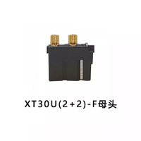 Conector de Cable Negro Chapado en Oro Amass XT30U(2+2)-F, Alta Corriente, Baja Resistencia, Enchufe USB, Terminales de 4 Pines, Certificado UL