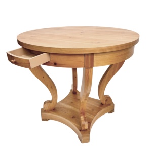 Table de salle à manger ronde de petite taille de style farmhouse, table d'appoint, table basse pour <span class=keywords><strong>dinette</strong></span>, cuisine, salle à manger ou salon - Product Image 5