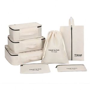 Organizadores de Equipaje Compresibles de Nuevo Diseño, Juego de 7 Piezas, Cubos de Embalaje de Tela Resistente para Viajes - Product Image 3