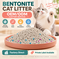 Pasir Kucing Premium Sodium Bentonite Biodegradable Bentuk Bola Bebas Debu Cepat Menggumpal Pengontrol Bau 8kg Pabrik OEM ODM