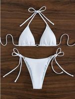Traje de baño para mujer, pareo de chifón con estampado y cuello en V, para playa