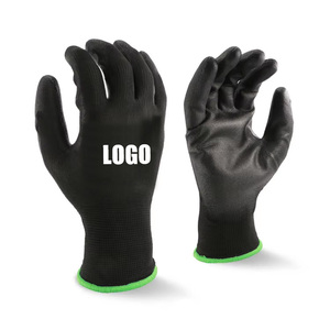 قفازات عمل آمنة للحدائق مصنوعة من البولي يوريثين المطلي، مخصصة بشعار، 13G محبوكة من البوليستر، معتمدة CE EN، متينة، مقاس 22-27 سم - Product Image 1
