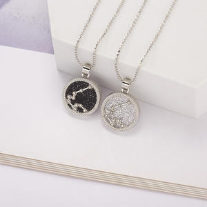 Nouveau <span class=keywords><strong>Jour</strong></span> et Nuit 12 Signe <span class=keywords><strong>Du</strong></span> Zodiaque Collier Plaqué Or <span class=keywords><strong>Horoscope</strong></span> Zodiaque Pendentif Collier avec <span class=keywords><strong>du</strong></span> Carton - Product Image 4