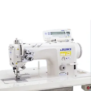 High quality Jukis-4128 Semi-dry-head Direct-drive double needle flat bed sewing Machine