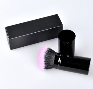Pennello per Fondotinta in Polvere Retrattile Daily Queen & <span class=keywords><strong>Laura</strong></span> Geller, Colore Nero con Setole Rosa, Portatile e Facile da Trasportare - Product Image 2