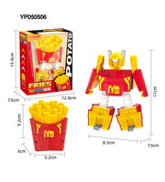 Juguetes Educativos de Simulación de Robots Transformables de Comida Rápida Transfronteriza para Niños de 5 a 7 Años, Material ABS