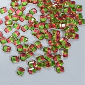 合成 ウォーターメロン トルマリン エメラルドカット ガラスストーン バイカラー ウォーターメロン トルマリン - Product Image 2