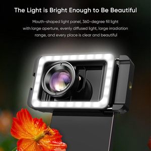 Objectif macro professionnel 100 mm avec nouvelle pince pour téléphone et lumière d'appoint LED pour la photographie - Product Image 2